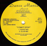 Cynthia M : I Can't Stop (12")