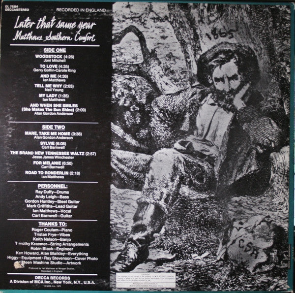 Matthews Southern Comfort* : Later That Same Year (LP, Album)