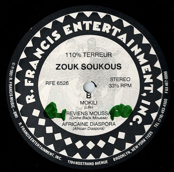 Zouk Soukous : 110 % Terreur (LP)