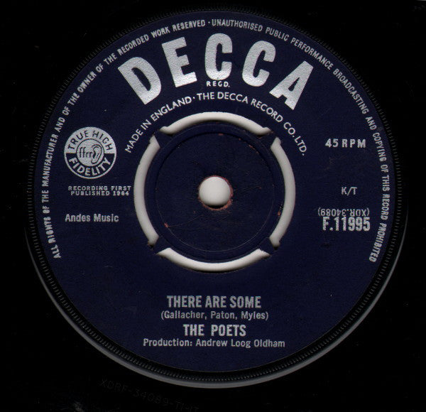 The Poets (2) : Now We're Thru' (7", Single)