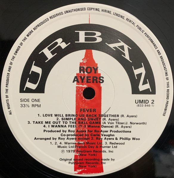 Roy Ayers : Fever (LP, Album, RE)