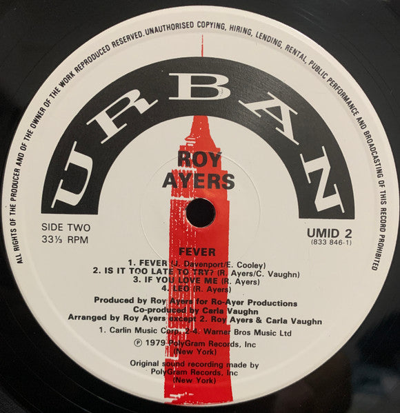 Roy Ayers : Fever (LP, Album, RE)