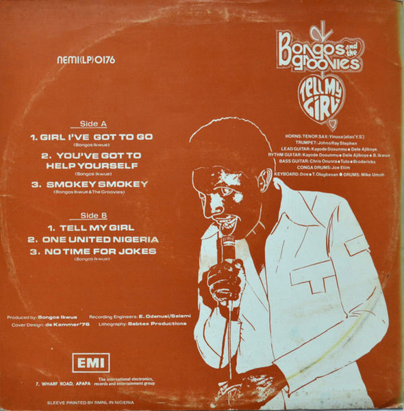 Bongos And The Groovies* : Tell My Girl (LP, Album)