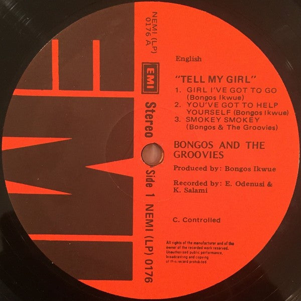 Bongos And The Groovies* : Tell My Girl (LP, Album)