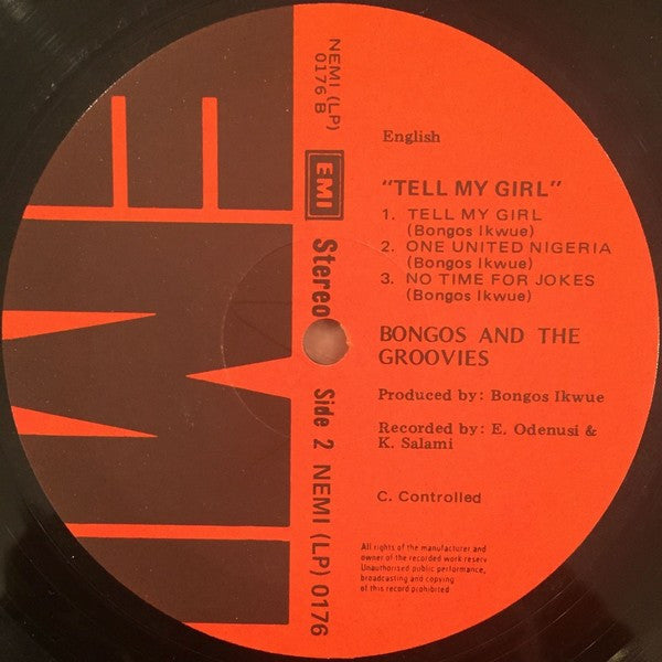 Bongos And The Groovies* : Tell My Girl (LP, Album)