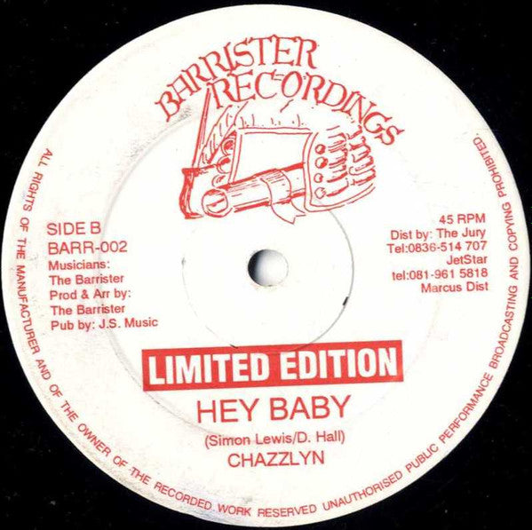 Trevor Hartley / Chazzlyn : Selassie I / Hey Baby (12", Ltd)