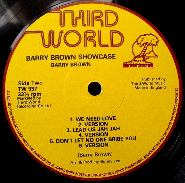 Barry Brown : Showcase (LP, Album)