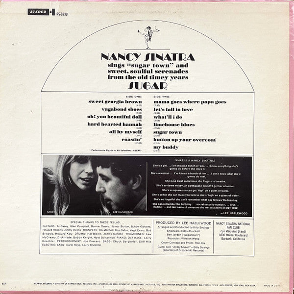 Nancy Sinatra : Sugar (LP, Album, Pit)