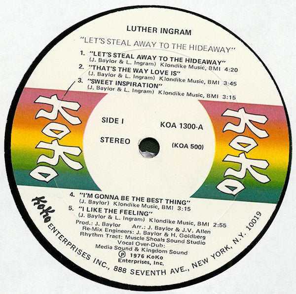 Luther Ingram : Let's Steal Away To The Hideaway (LP, Album)