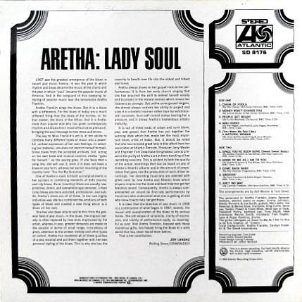 Aretha* : Lady Soul (LP, Album, RE)
