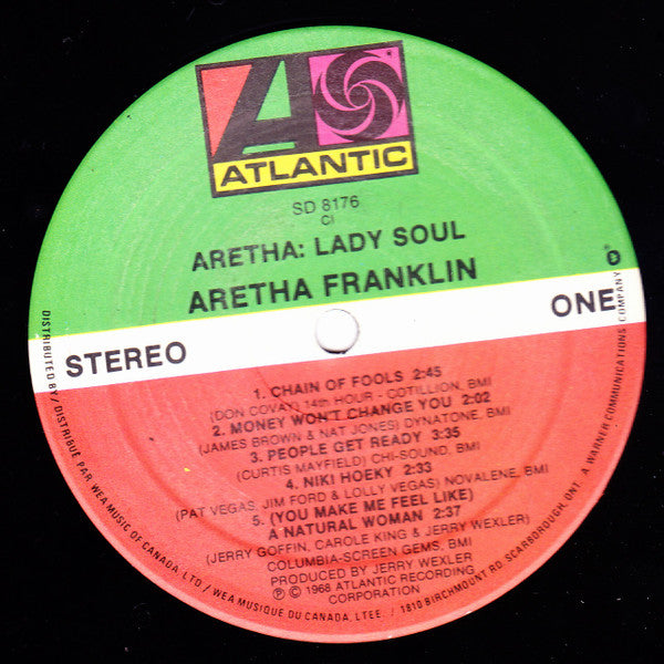 Aretha* : Lady Soul (LP, Album, RE)