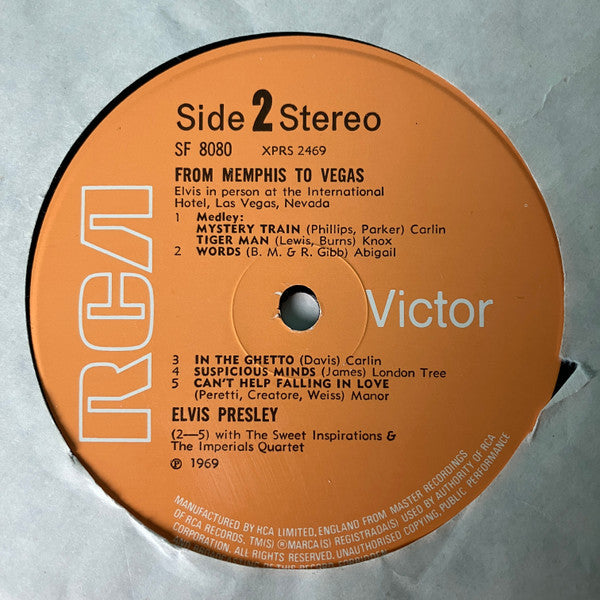 Elvis Presley : From Memphis To Vegas / From Vegas To Memphis (2xLP, Album, Ora)