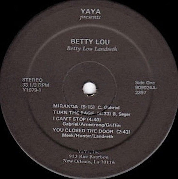 Betty Lou Landreth : Betty Lou (LP, Album)