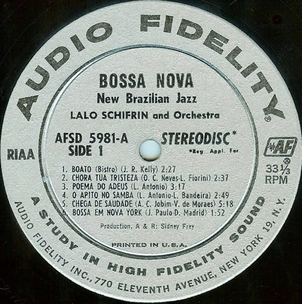Lalo Schifrin & Orchestra : Bossa Nova (New Brazilian Jazz) (LP, Album)