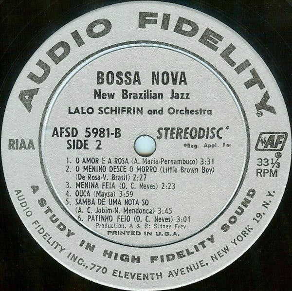 Lalo Schifrin & Orchestra : Bossa Nova (New Brazilian Jazz) (LP, Album)