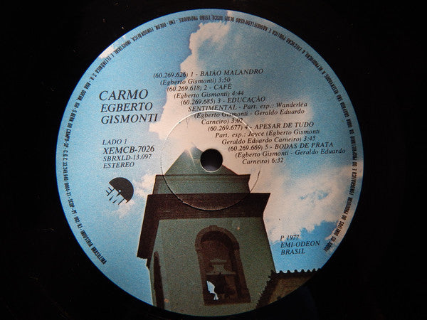 Egberto Gismonti : Carmo (LP, Album, Gat)