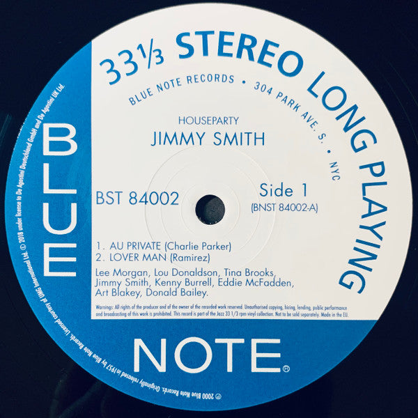 Jimmy Smith : House Party (LP, Album, RE, 180)