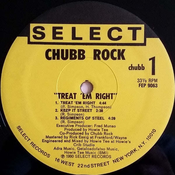Chubb Rock : Treat 'Em Right (12", EP)