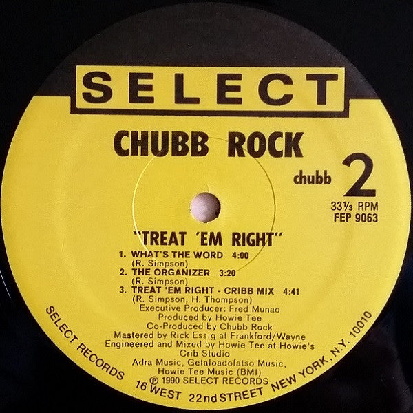 Chubb Rock : Treat 'Em Right (12", EP)