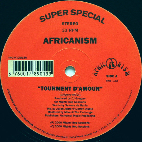 Africanism : Tourment D'amour (12")
