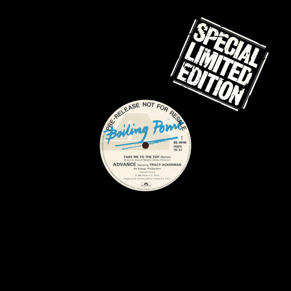 Advance Featuring Tracy Ackerman : Take Me To The Top (Remix) (12", Promo)