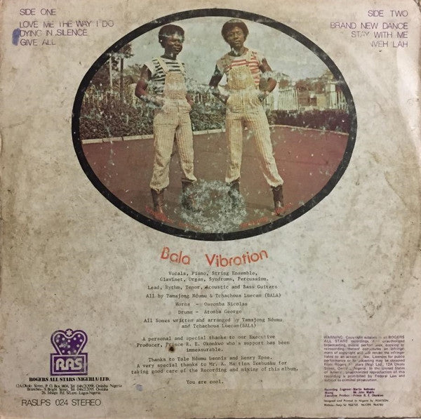 Bala Vibration : Love Me The Way I Do (LP, Album)