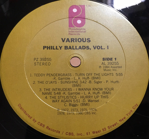 Various : Philly Ballads, Volume 1 (LP, Comp)
