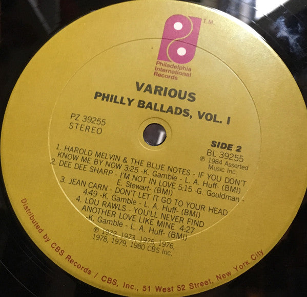 Various : Philly Ballads, Volume 1 (LP, Comp)