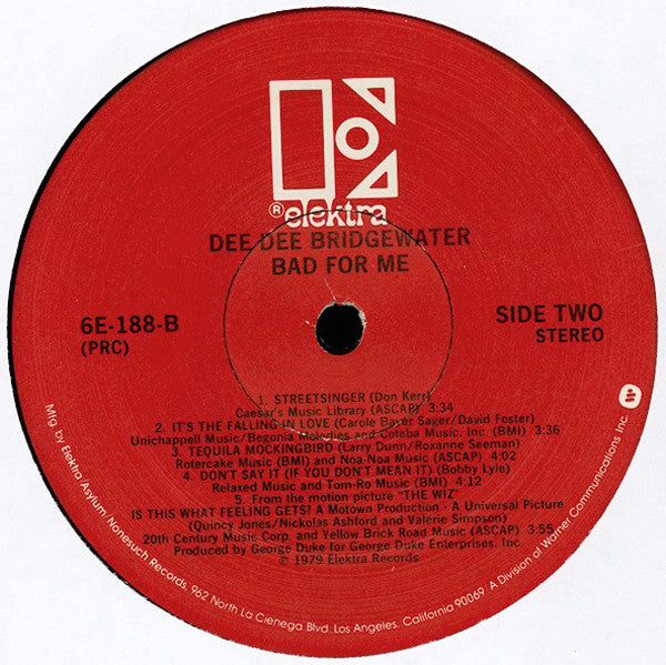 Dee Dee Bridgewater : Bad For Me (LP, Album)