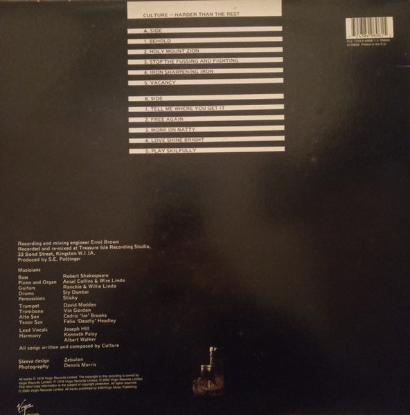 Culture : Harder Than The Rest (LP, Album, RE, Gat)