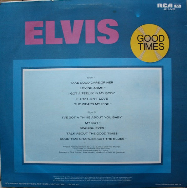 Elvis* : Good Times (LP, Album)