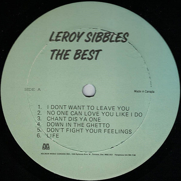 Leroy Sibbles : The Best (LP, Album)
