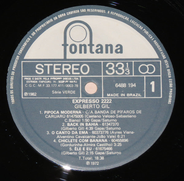 Gilberto Gil : Expresso 2222 (LP, Album, RE)