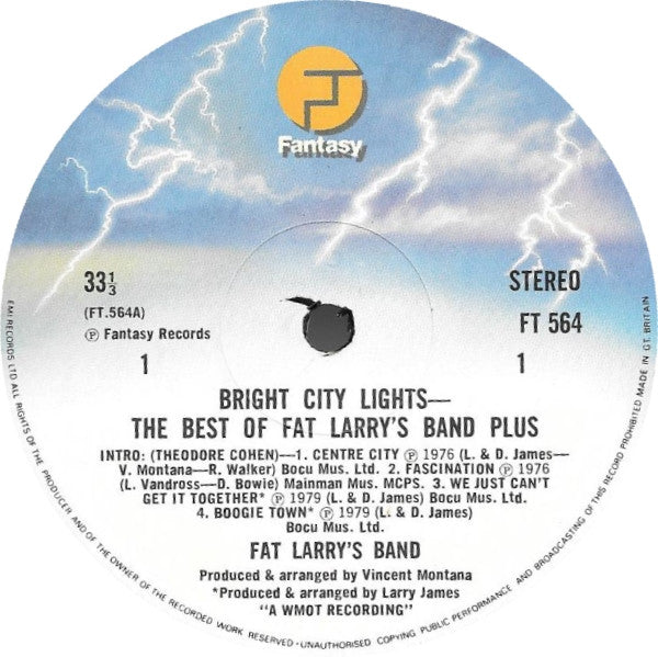 Fat Larry's Band : Bright City Lights - The Best Of Fat Larry's Band Plus (LP, Comp)