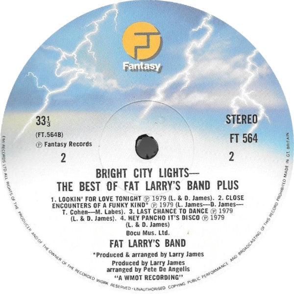 Fat Larry's Band : Bright City Lights - The Best Of Fat Larry's Band Plus (LP, Comp)
