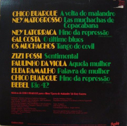 Various : Chico Buarque Apresenta Malandro (LP, Album)