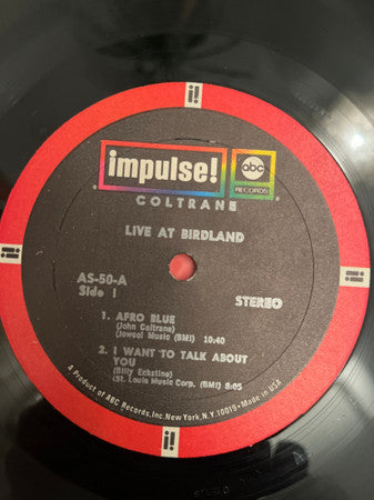 John Coltrane : Live At Birdland (LP, Album, Gat)