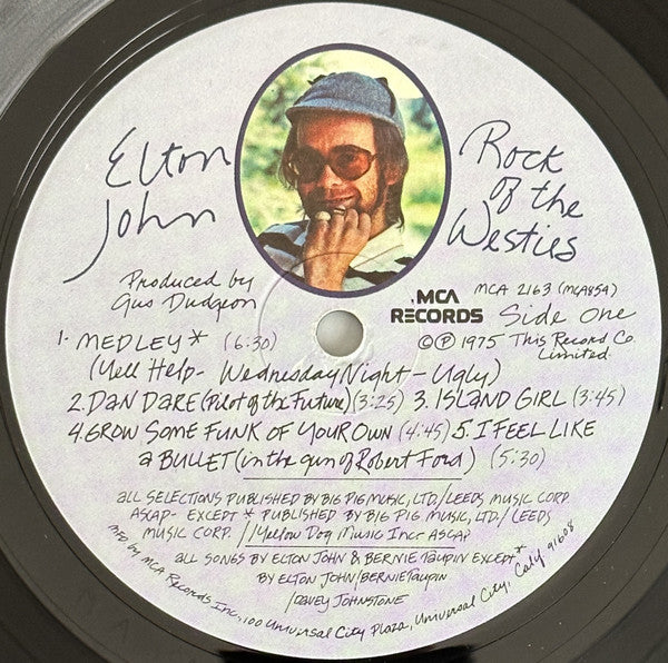 Elton John : Rock Of The Westies (LP, Album, Pin)