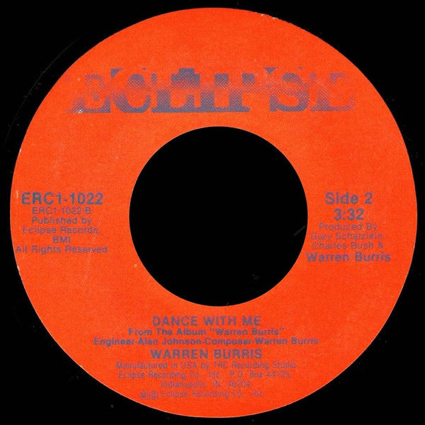 Warren G. Burris : Hard Times / Dance With Me (7")