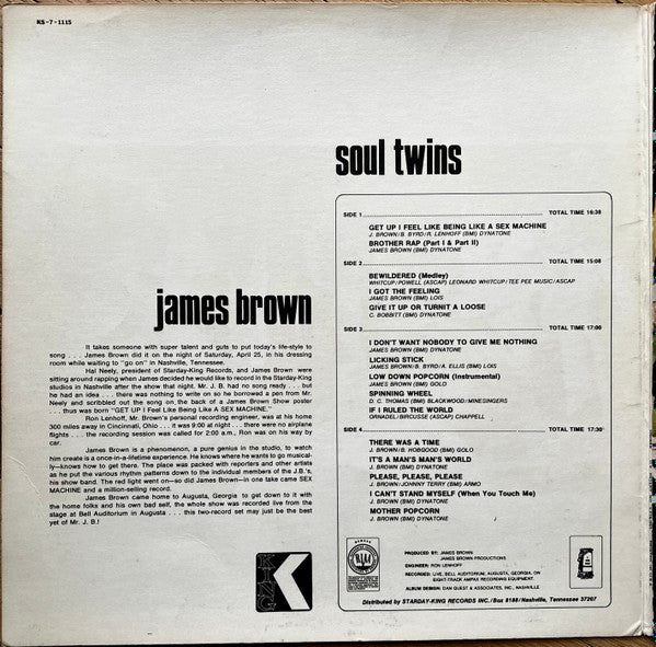 James Brown : Sex Machine (2xLP, Album, Rec)