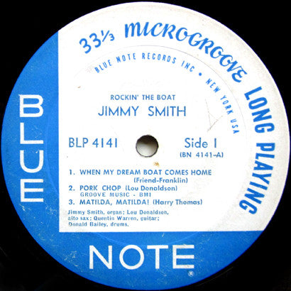 The Incredible Jimmy Smith* : Rockin' The Boat (LP, Album, Mono)