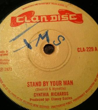 Cynthia Richards : Stand By Your Man (7", Single, Sol)