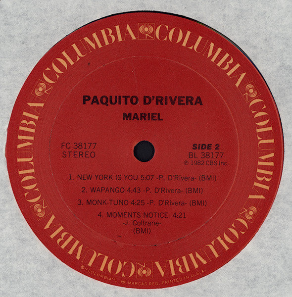 Paquito D'Rivera : Mariel (LP, Album, Car)