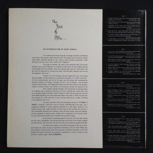 Ella Fitzgerald : The Best Of Ella Fitzgerald (2xLP, Comp, Mono, RP)