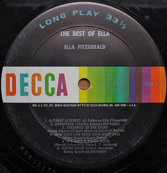Ella Fitzgerald : The Best Of Ella Fitzgerald (2xLP, Comp, Mono, RP)