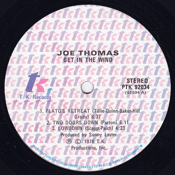 Joe Thomas : Get In The Wind (LP, Album)