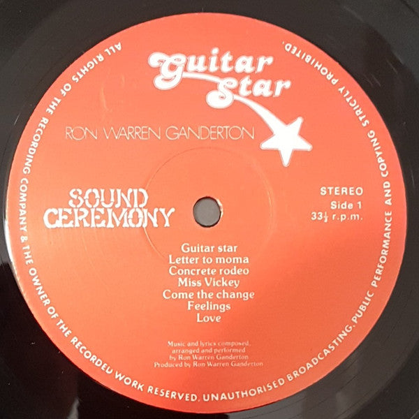 Ron Warren Ganderton / Sound Ceremony : Guitar Star (LP, Album)