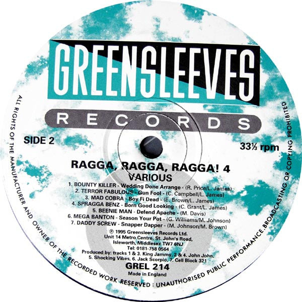 Various : Ragga Ragga Ragga ! 4 (LP, Comp)