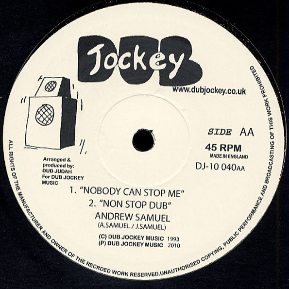 Dub Judah / Andrew Samuel (2) : Halelujah / Nobody Can Stop Me (10")