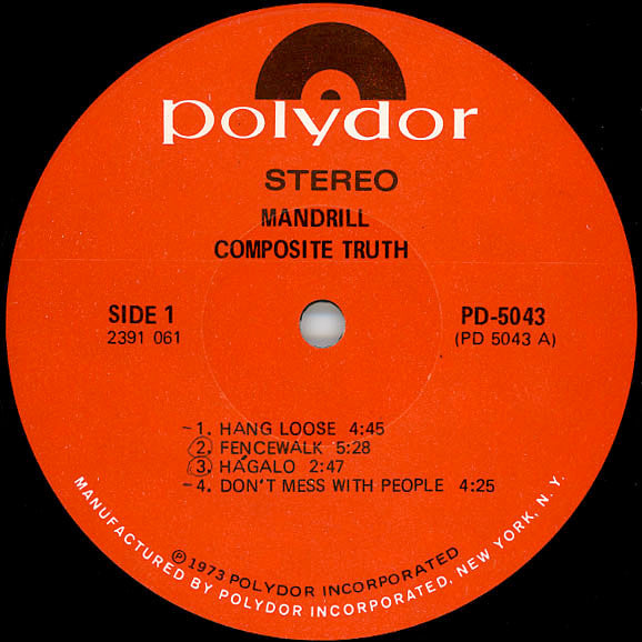 Mandrill : Composite Truth (LP, Album, Scr)